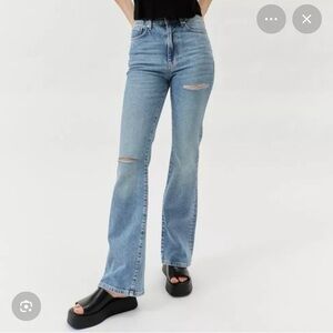 BDG High Waisted Comfort Stretch Light Blue Flare Jeans